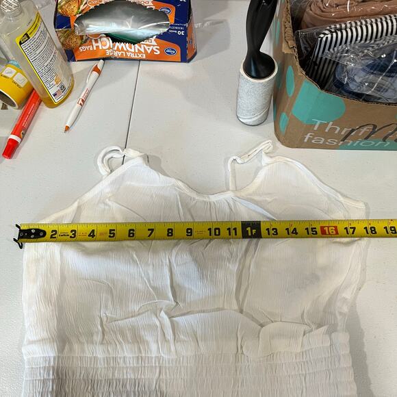 New! Prana White Fernie Wide Leg Lightweight Beachy Jumpsuit Womens Size Large - Picture 6 of 7